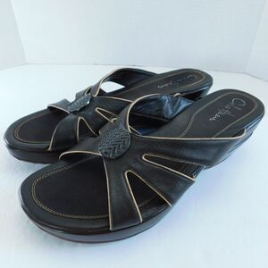 Cole Haan NikeAir Women's 9.5 Wedge Sandals Brown Slides Shoes EUC